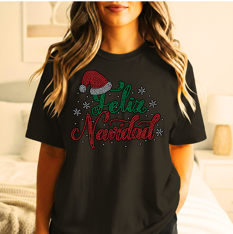 "Feliz Navidad" Spangle Transfer