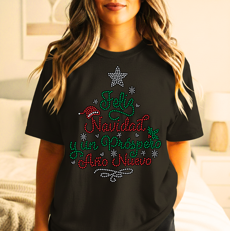 "Navidad" Spangle Transfer