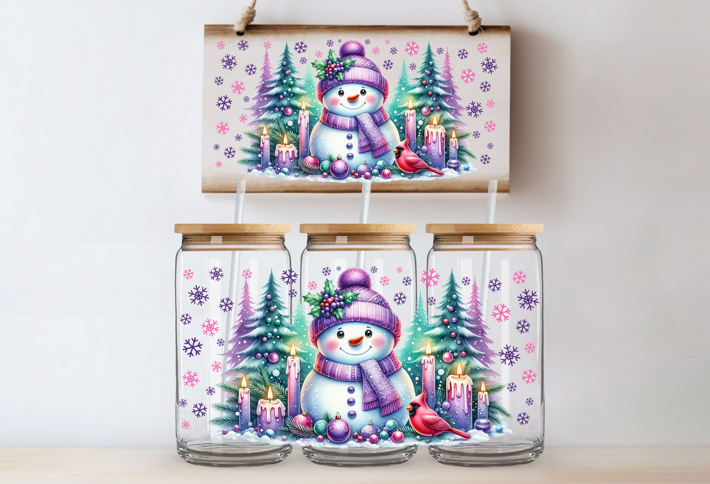 "Snowman" Uv-Transfer