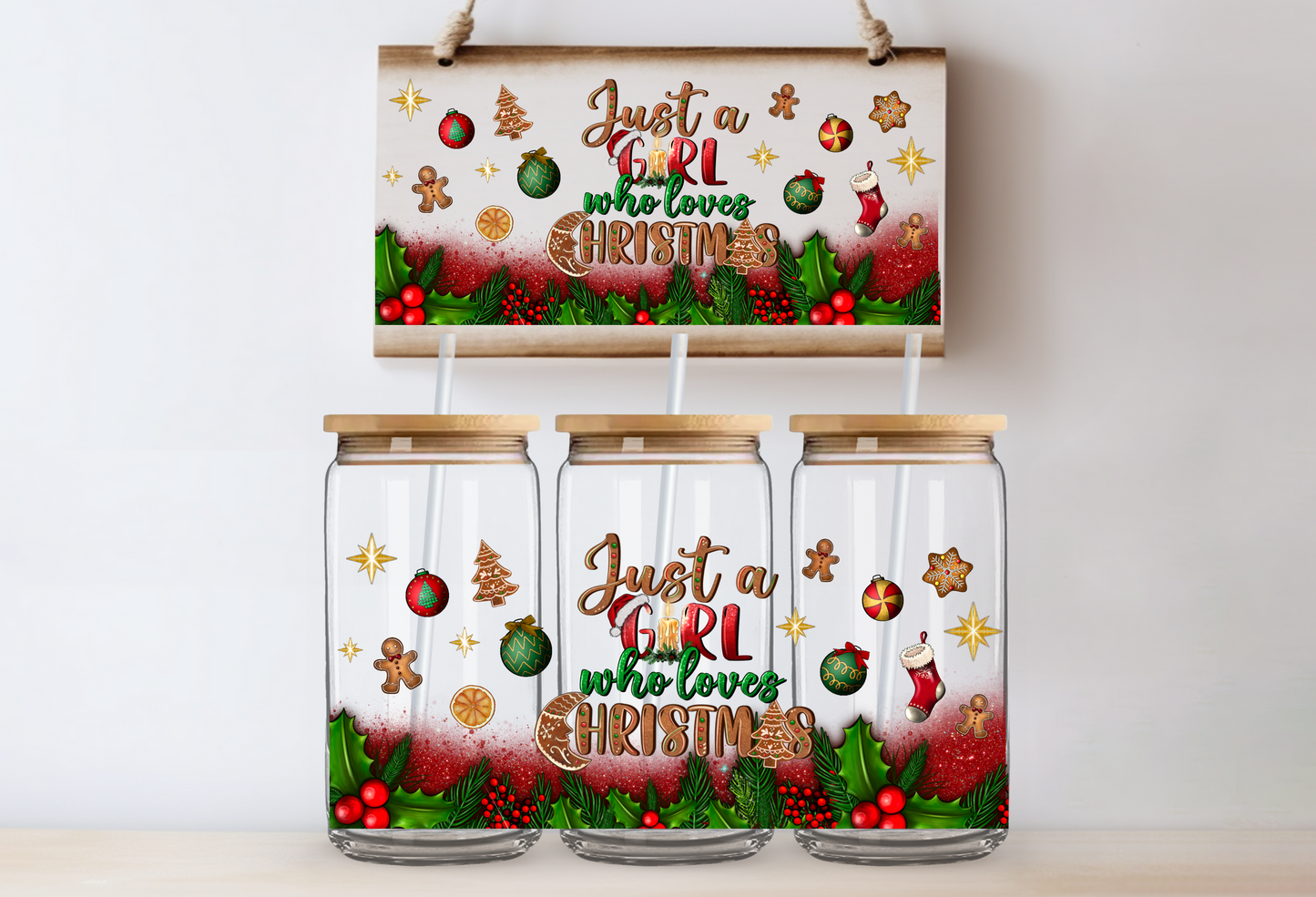 "Just A Who Loves Christmas" Uv-Transfer