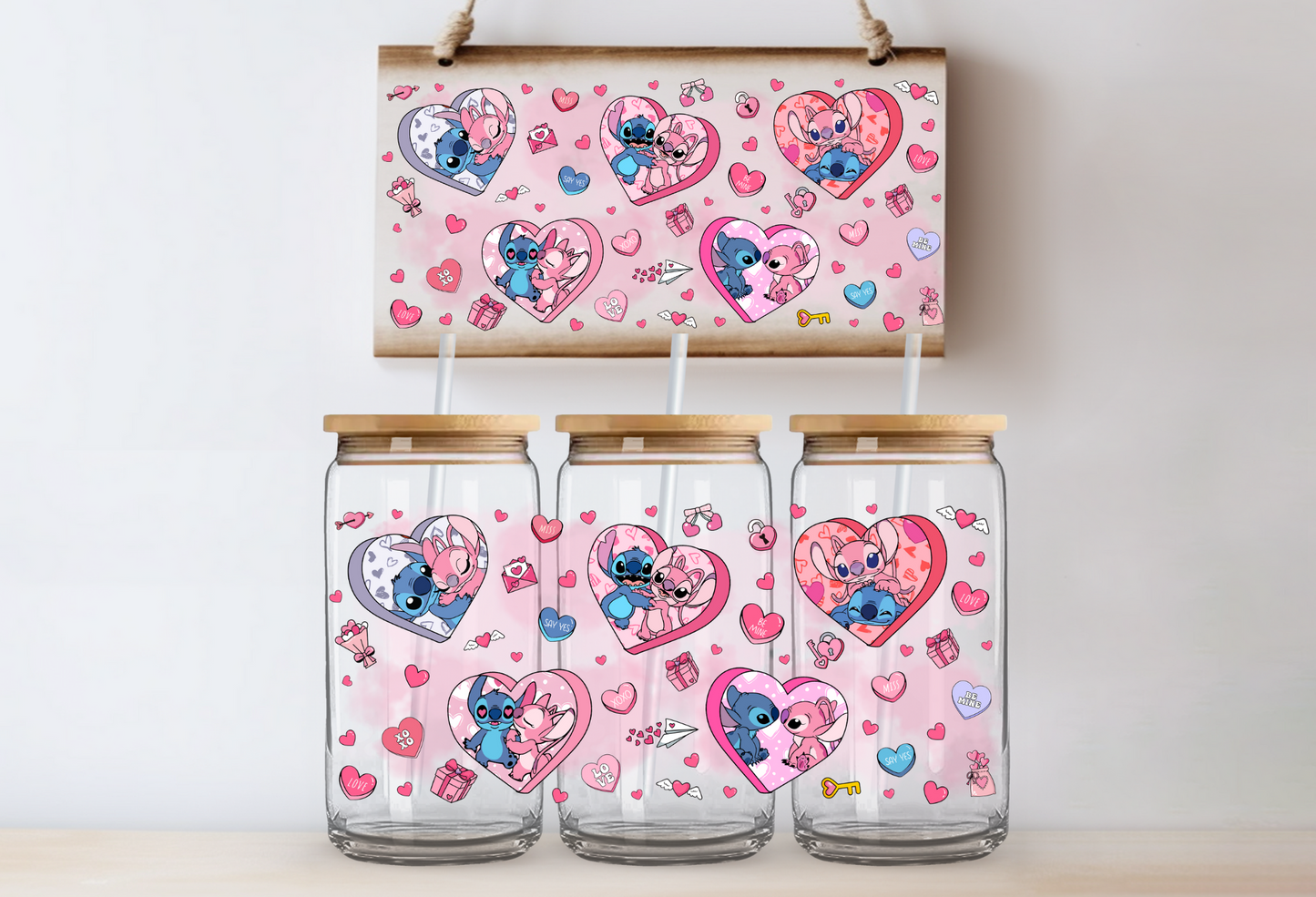 "Cartoon Love" Uv-Transfer