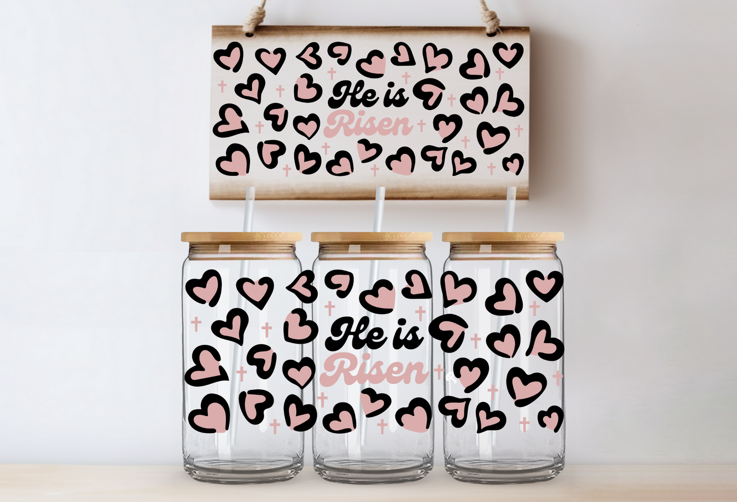 "He Has Risen" Uv-Transfer