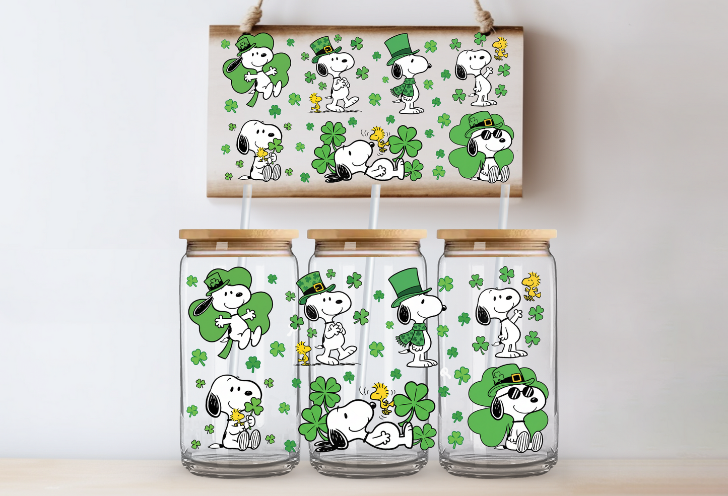"Snoopy St.Patty" Uv Cup-Wrap