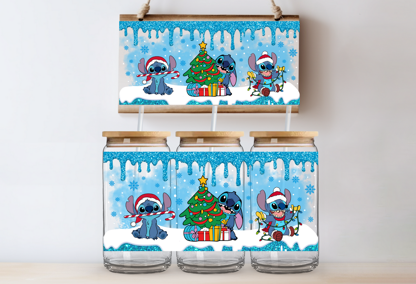 "Blue Guy Santa" Uv-Transfer