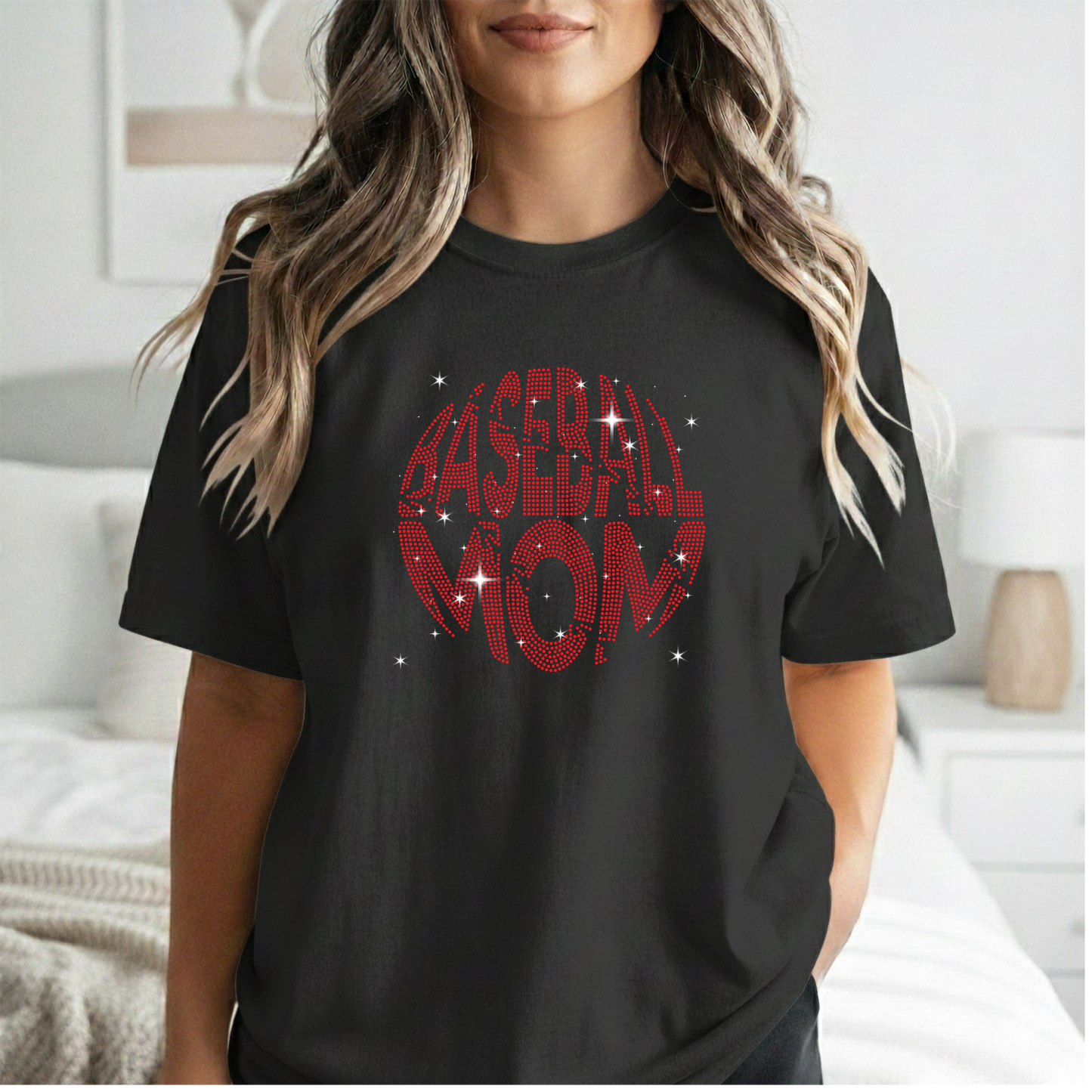 "Baseball Mom" Spangle Transfer