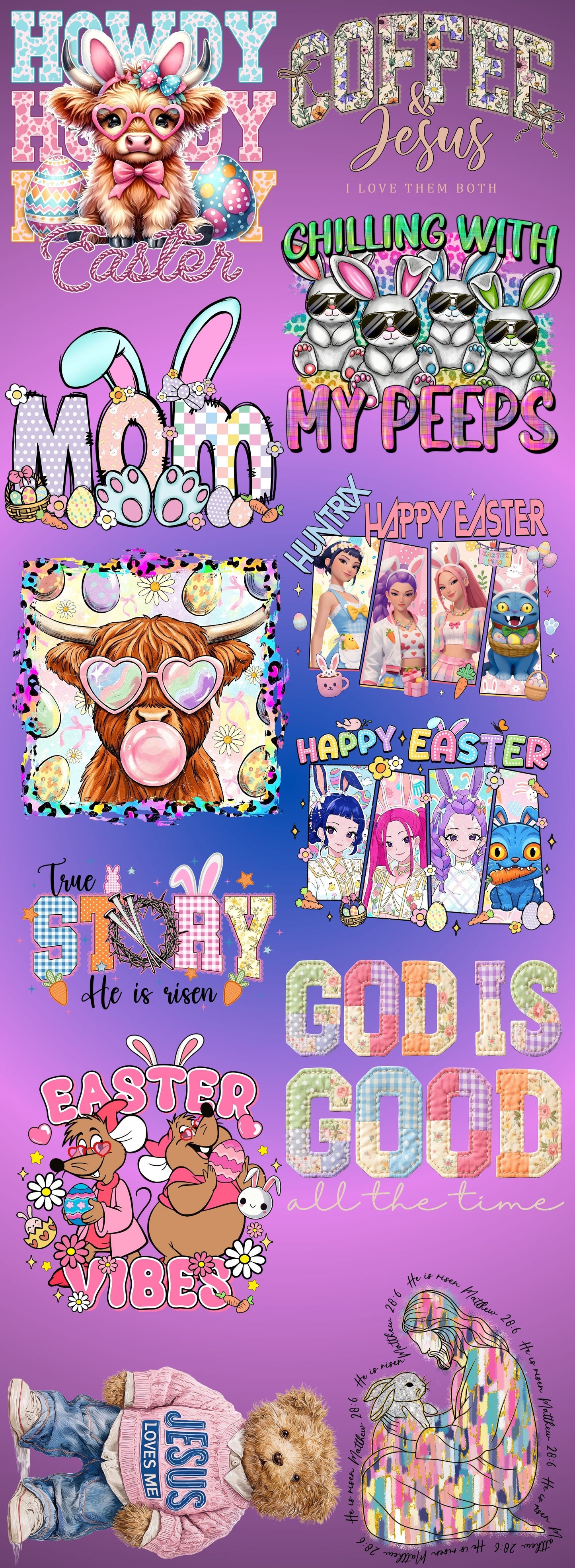 "Easter E26" Pre-Made Gang Sheet