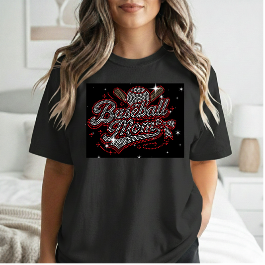 "Baseball Mom 2" Spangle Transfer