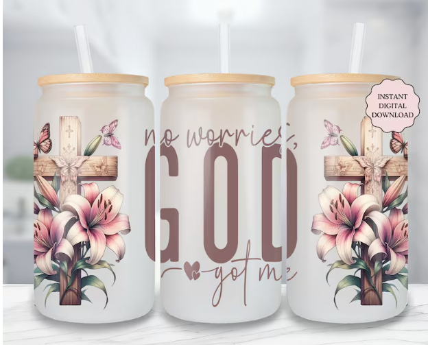 "No Worries GOD Got Me" UV-Transfer