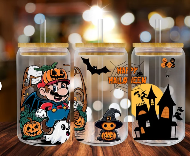 "Halloween Mario" UV-Transfer