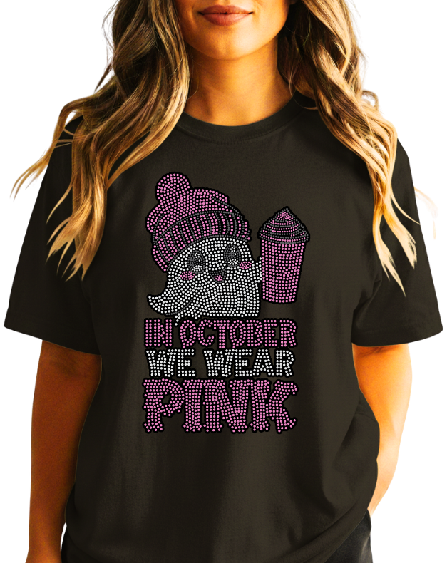 "We wear Pink" Spangle Transfer