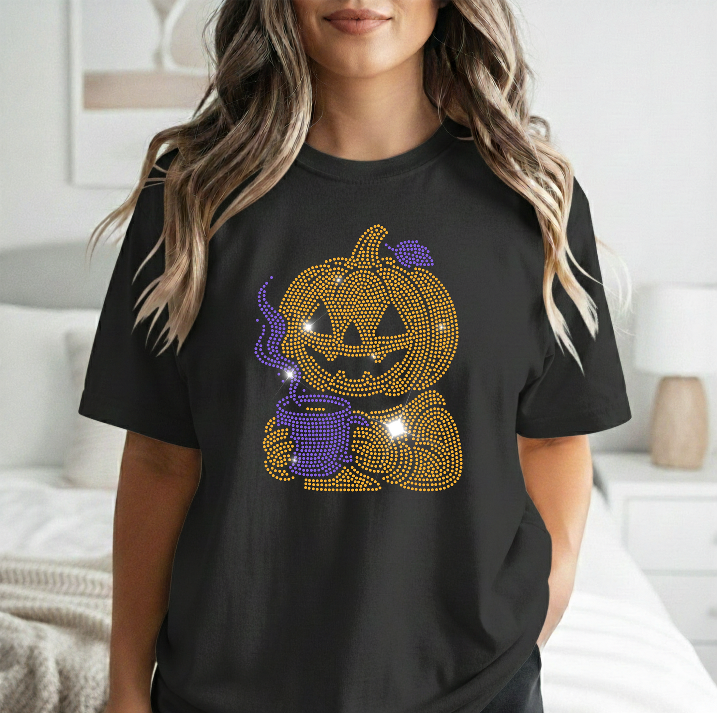 "Pumpkin Coffee" Spangle Transfer