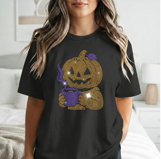 "Pumpkin Coffee" Spangle Transfer