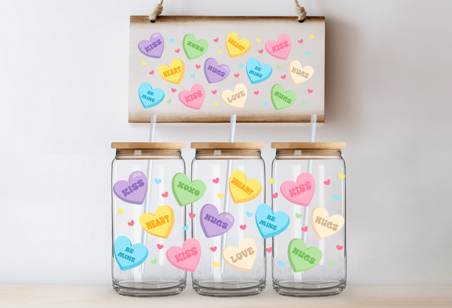 "Love Hearts" Uv-Transfer