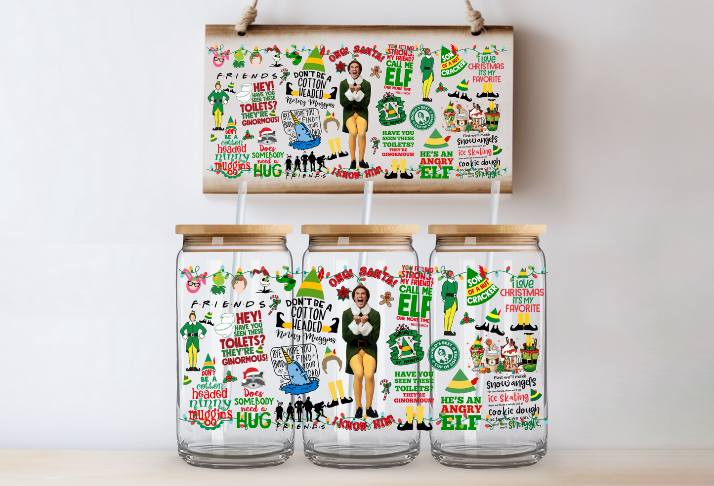 "OMG Santa" Uv-Transfer