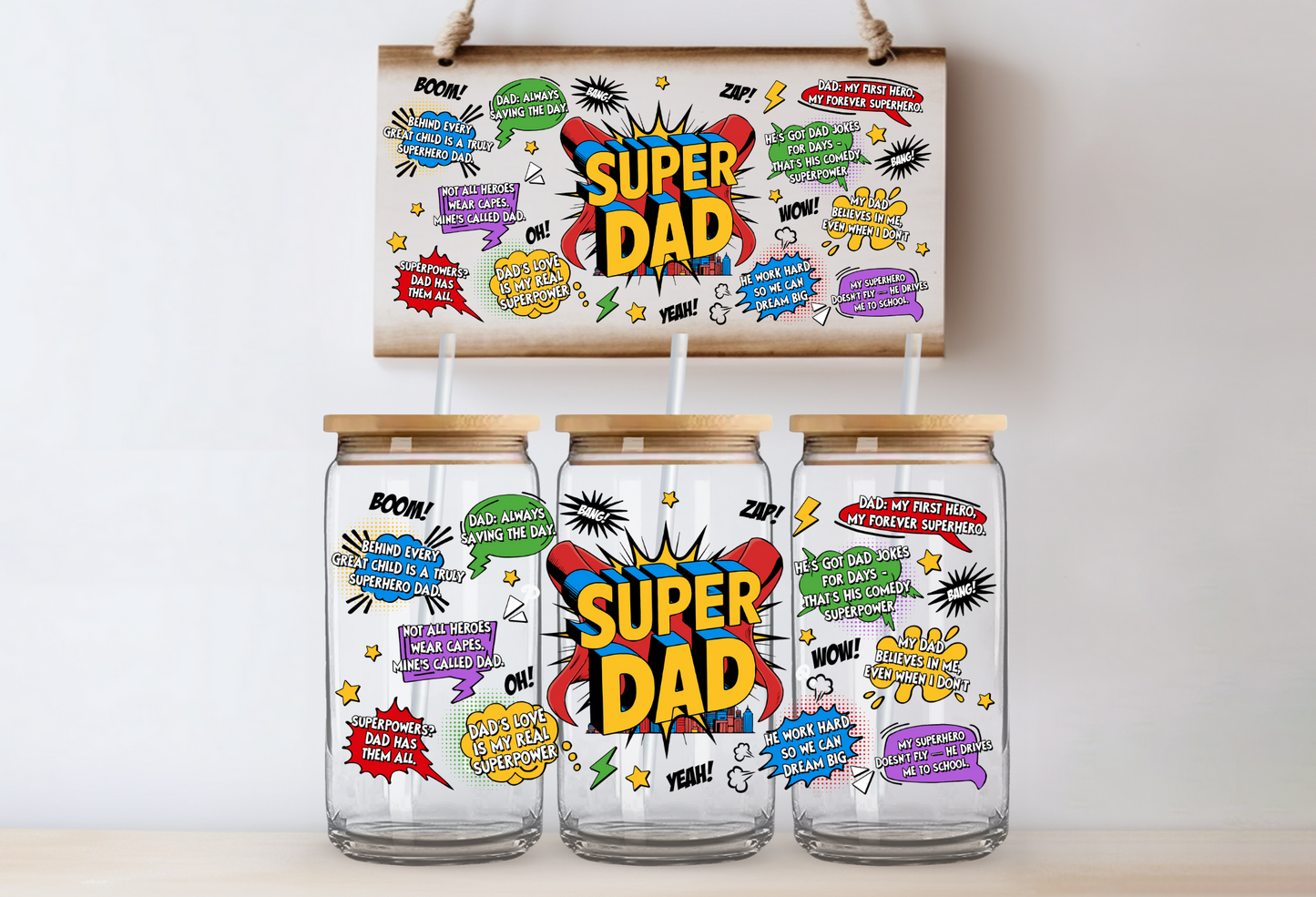 "Super Dad" Uv-Transfer