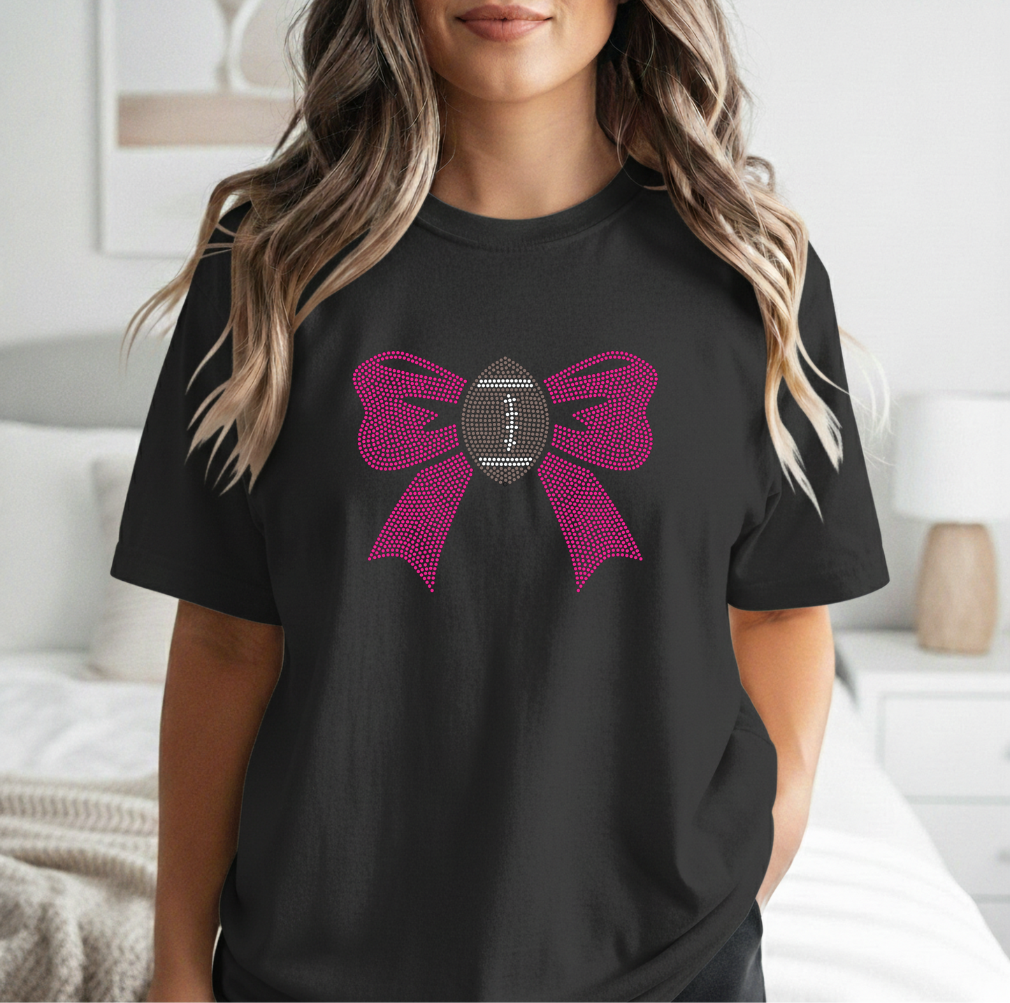 "Pink Football" Spangle Transfer