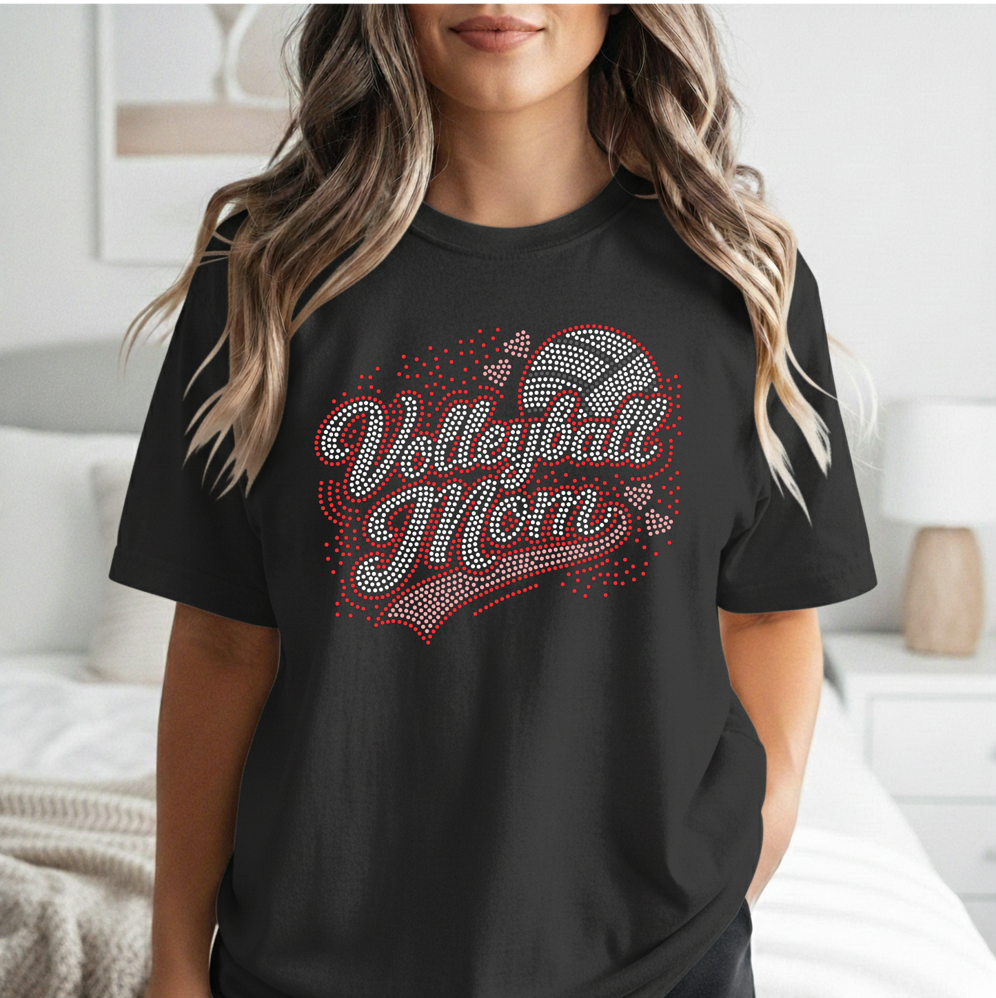 "Volleyball Mom" Spangle Transfer