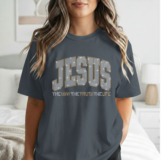 "Jesus" Spangle Transfer