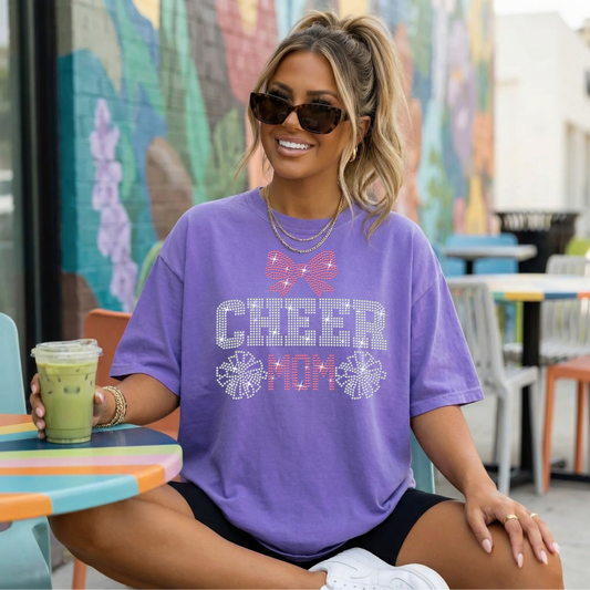 "Cheer Mom" Spangle Transfer