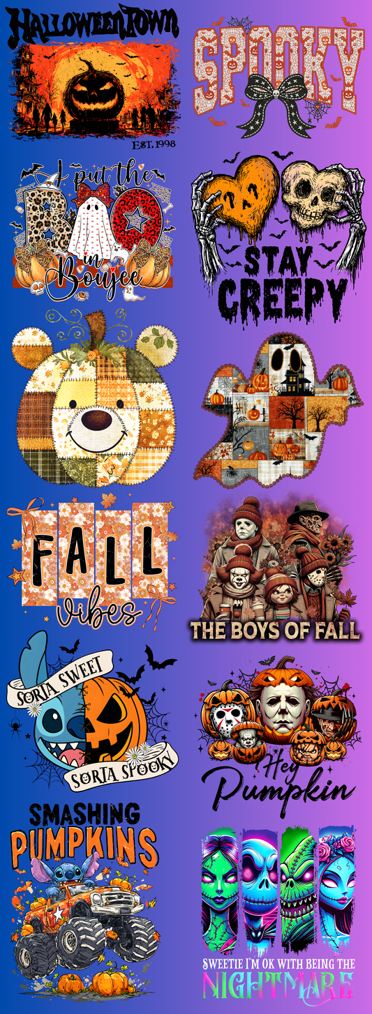 Halloween Pre-Made DTF Gang Sheet