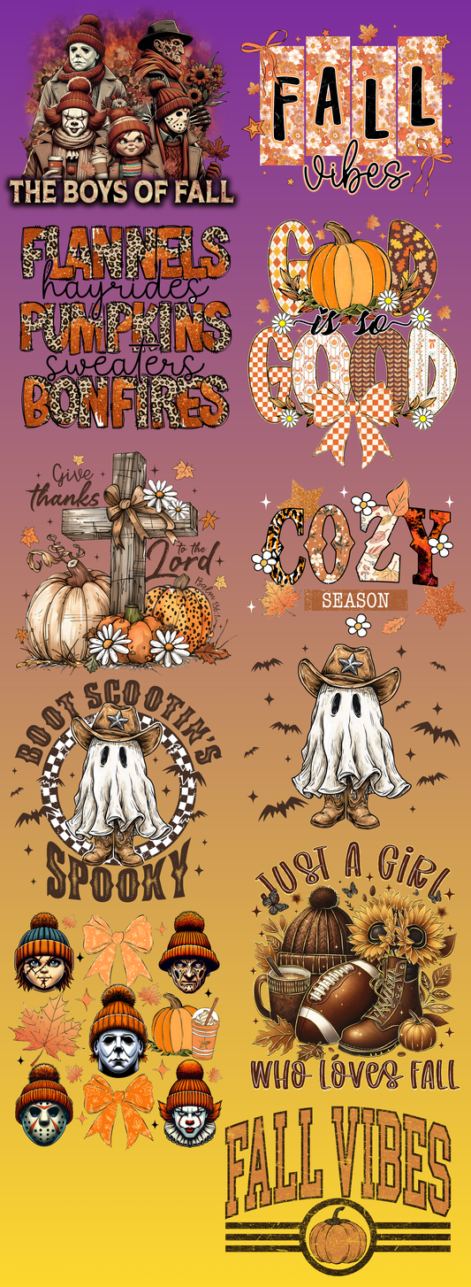 Fall🍂  Pre-Made DTF Gang Sheet