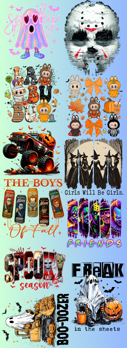 Halloween Pre-Made DTF Gang Sheet