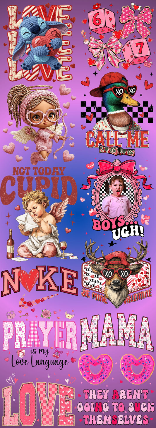 Valentines Day  Pre-Made DTF Gang Sheet V18