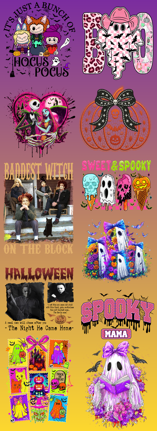 Halloween Pre-Made DTF Gang Sheet