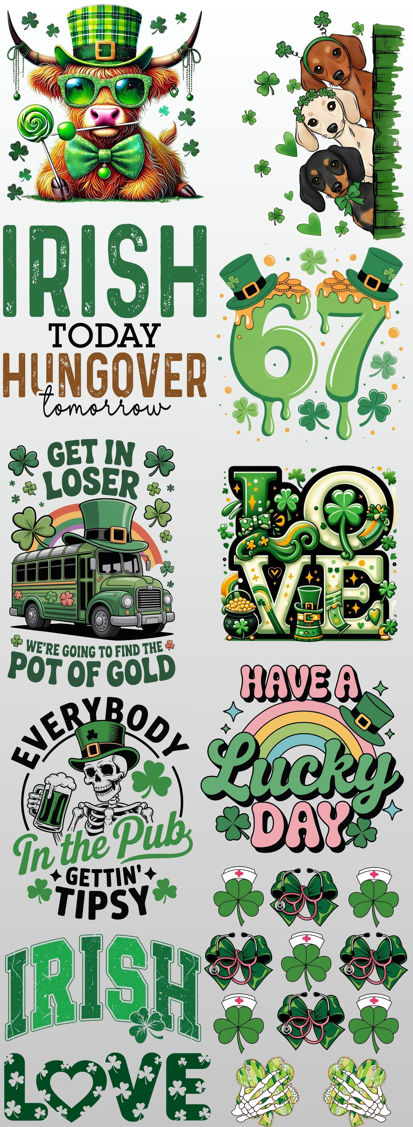 St.Patrick's Pre-Made Gang Sheet SP22